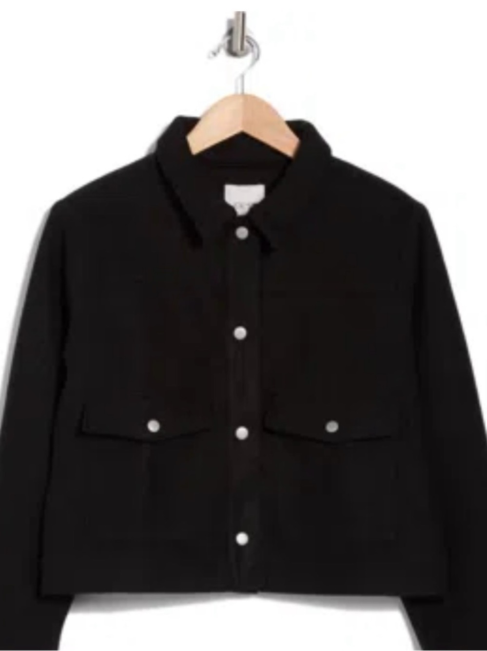 Joe's Jeans  Collection  Black Cropped Snap-Front Jacket